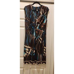 Womens Glamour Blue & Brown Size 14 Dress